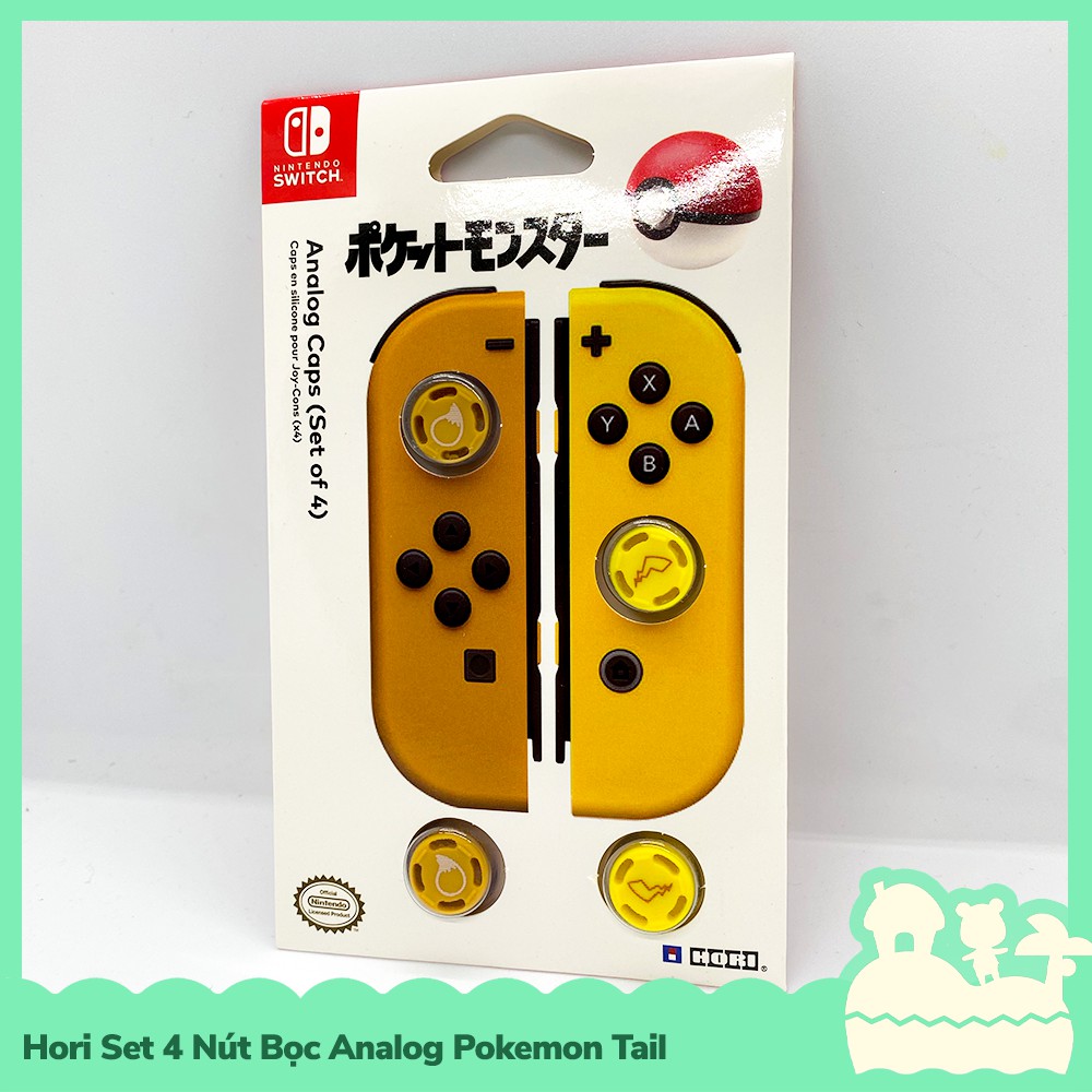 [Sẵn VN - NowShip] Hori Phụ Kiện Set 4 Bọc Nút Cần Xoay Analog Joycon Nintendo Switch NS Pokemon Tail