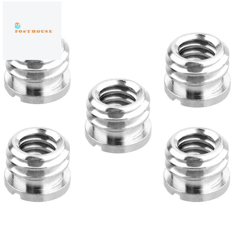 Set 5 đầu chuyển đổi ốc vít 1/4 inch sang 3/8 inch cho giá đỡ máy ảnh DSLR
