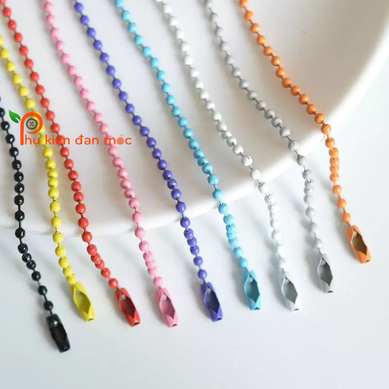 (Set 10) Móc Dây Bi, Xích Bi Gắn Móc Khóa Handmade
