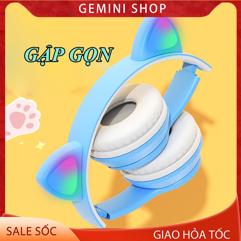 Tai Nghe Chụp tai Mèo Bluetooth P47 ST71 Headphone Dễ Thương Có Mic,Âm Bass Mạnh Mẽ PIN TRÂU GEMINI SHOP