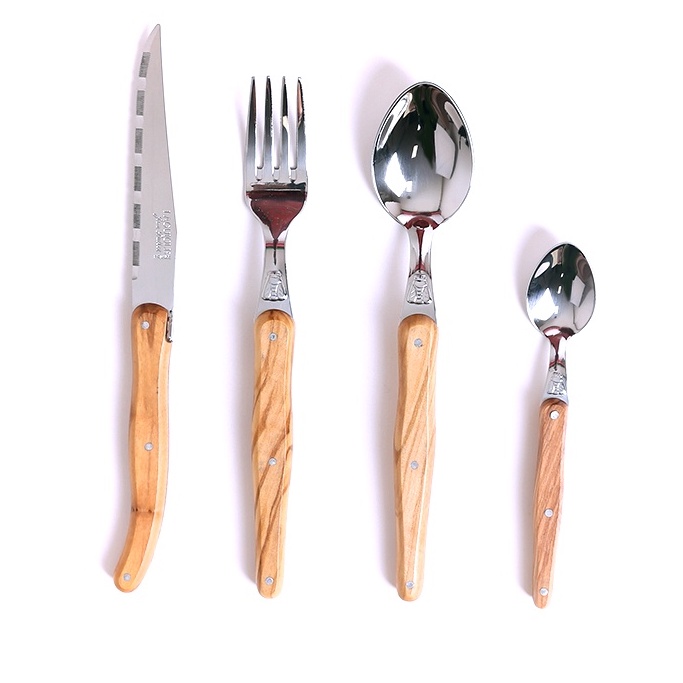 Bộ DAO THÌA DĨA (muỗng, nĩa) inox 304 Pháp Cán gỗ | Sa Maison x Jean Dubost