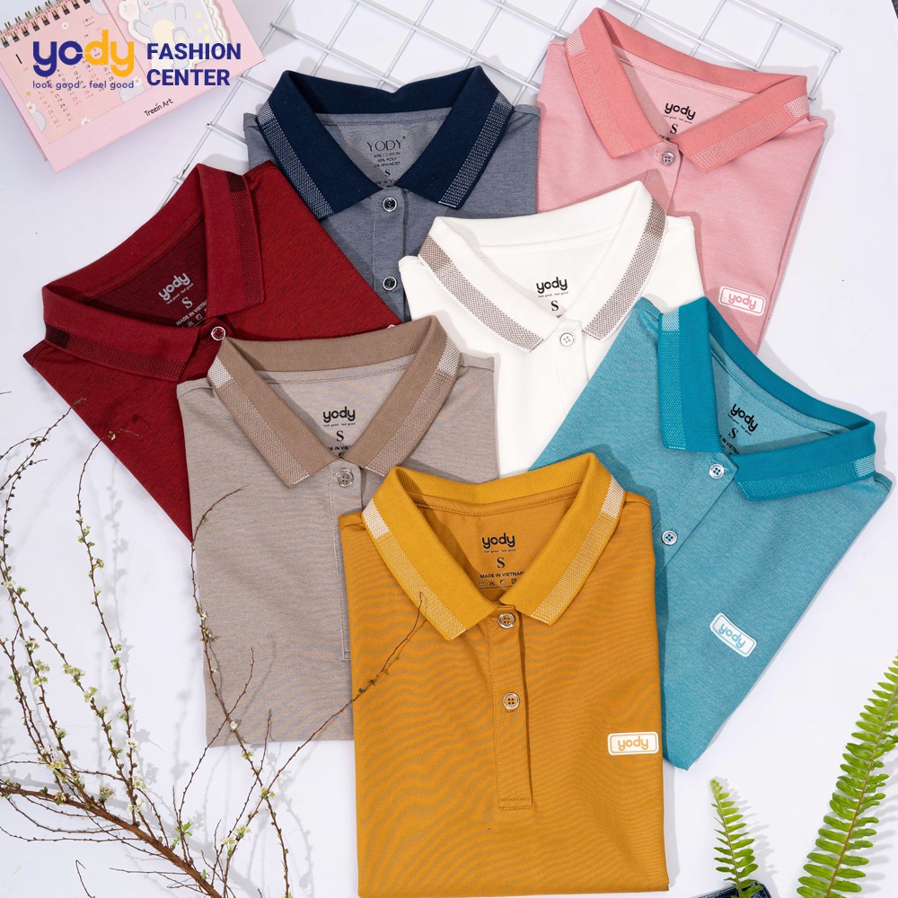 Áo thun polo nữ YODY áo phông nữ chất liệu cotton cao cấp yody fashion APN3340