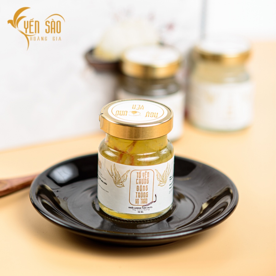 Yến Sào Ngự Cung Hoàng Gia Set 6 hũ nguyên chất đông trùng hạ thảo 70ml