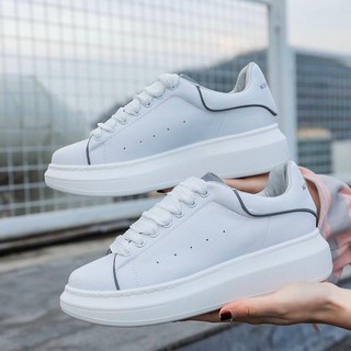 Giày sneaker mc queen phản quang dây lụa cao cấp full box full bill