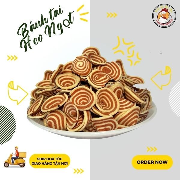 900 Gram bánh tai heo 2 loại  ngon đạt chuẩn ATVSTP  | KHÔ Gà Bà Già