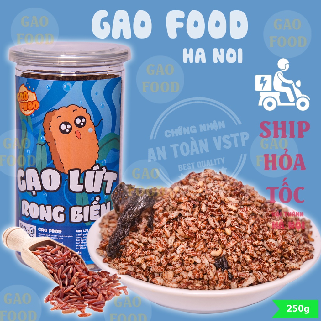 Gạo Lứt Sấy Rong Biển Hũ Pet 250g FREESHIP Đồ Ăn Vặt  NgonNgon-Ăn Vặt Hà Nội