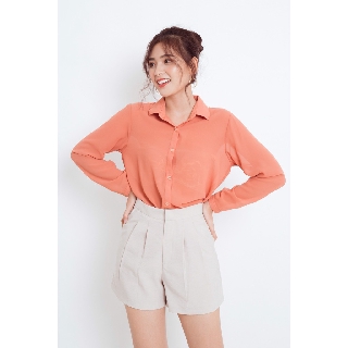 Áo sơ mi cam nữ EDINI - SM194