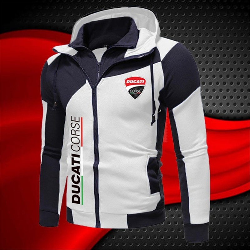 Áo Khoác Hoodie Ducati Corse Moto Gp Phối Khóa Kéo Đôi Thời Trang Mùa Đông Dành Cho Nam