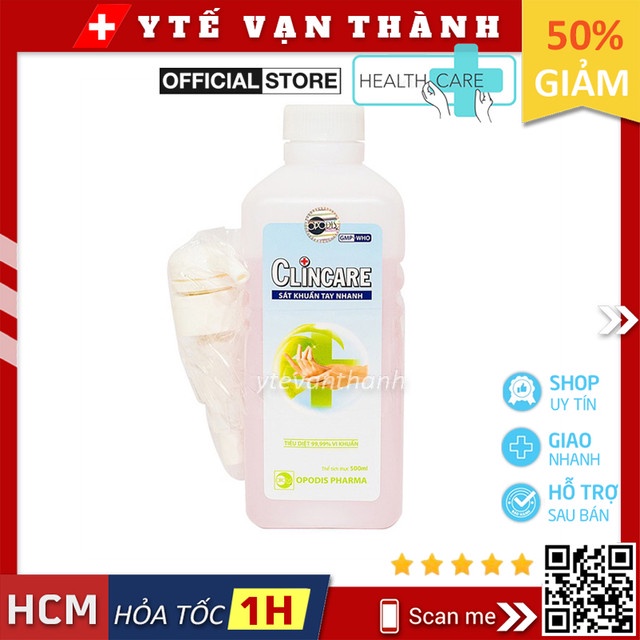 ✅ Nước Rửa Tay Khô Clincare (Rửa tay nhanh chuyên dùng trong y tế) -VT0229