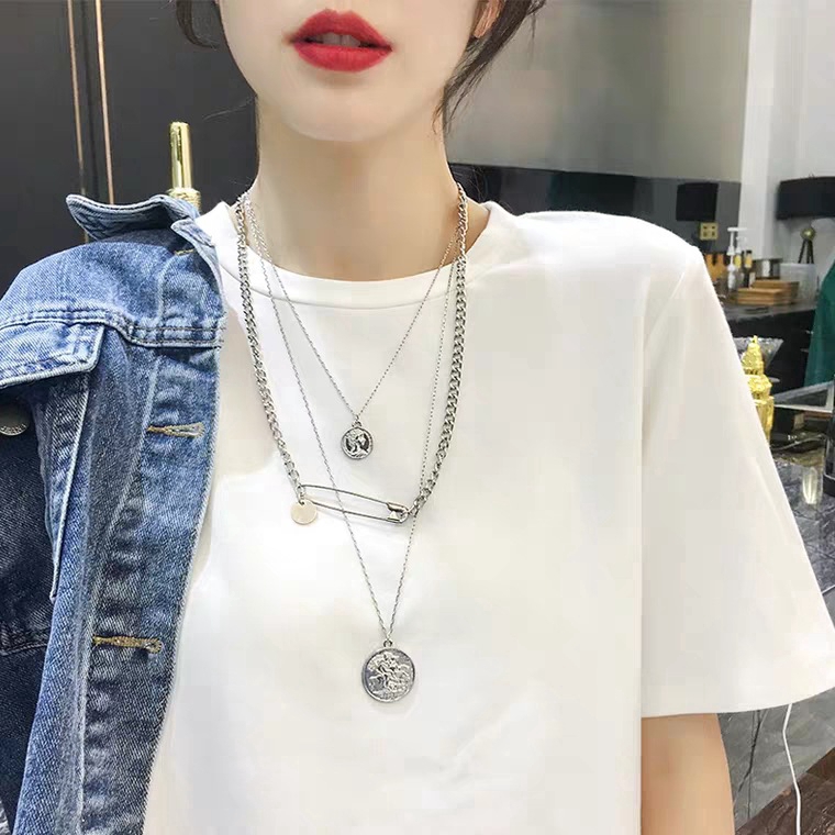 SUXI Dây Chuyền Nhiều Lớp Phong Cách Thời Trang