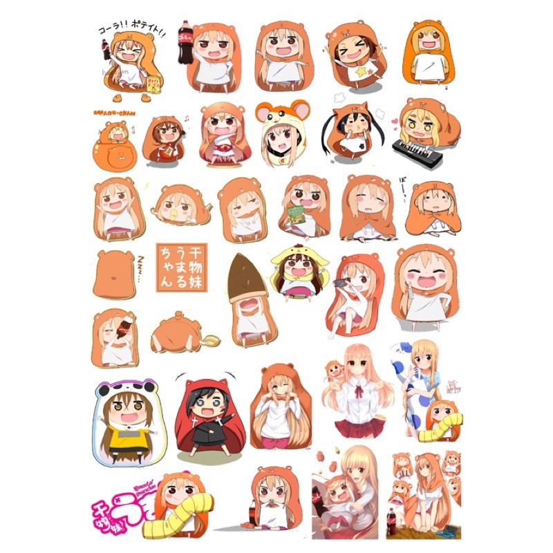 Sticker umaru chan 60 ảnh khác nhau/ hình dán Hitmouto umaru chan