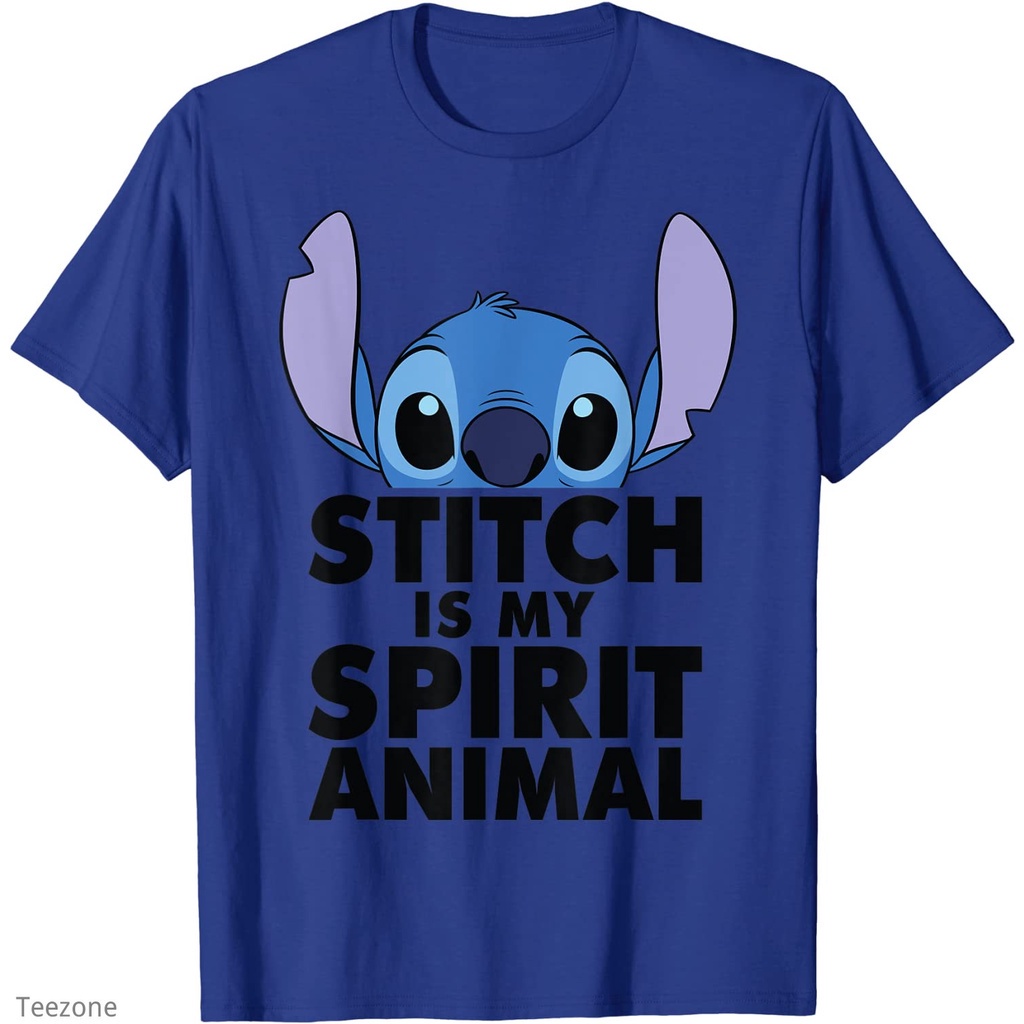 DISNEY Móc Treo Đồ Tiện Lợi Đa NăngÁo Thun Tay Ngắn In Hình Lilo & Stitch Dễ Thương Cho Gia Đình