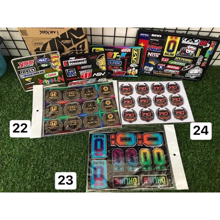 SET STICKER DÁN XE TIẾT KIỆM 24 MÃ