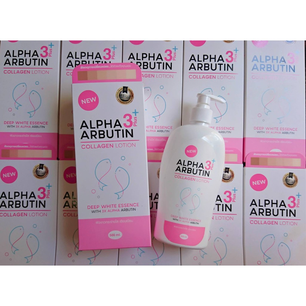 Sữa dưỡng thể trắng da Collagen Alpha Arbutin 500ml Thái Lan