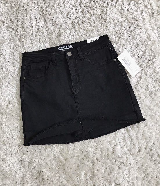 CHÂN VÁY JEAN TRẮNG ĐEN GẤU LAI TUA | BigBuy360 - bigbuy360.vn