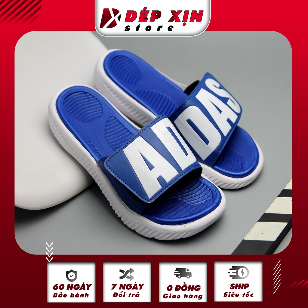 Dép Adidas Alphabounce Cao Cấp Quai Chữ Siêu Bền Nhẹ Màu Xám