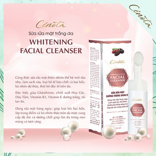 Sữa rửa mặt trắng da Cénota Whitening Facial Cleanser 150ml, sữa rửa mặt trắng da dưỡng trắng - mã C03