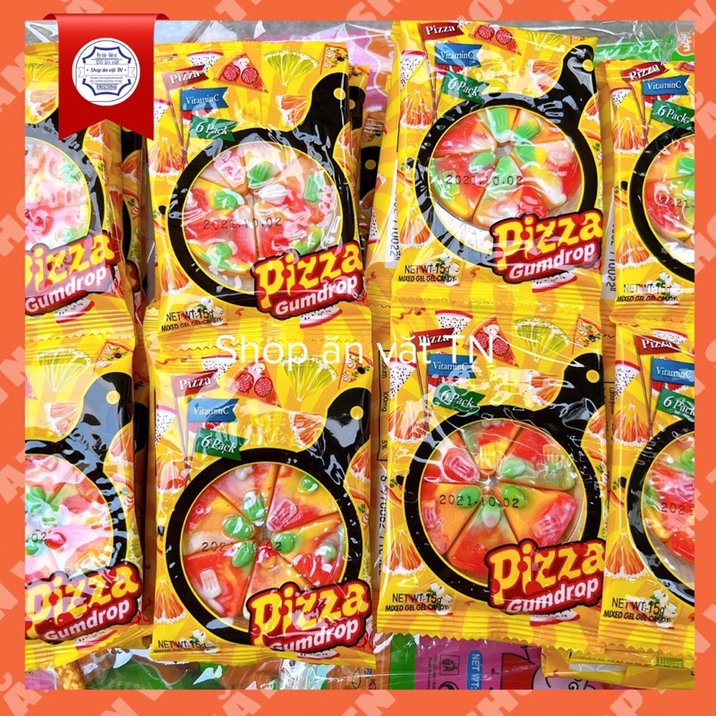 Kẹo dẻo hình pizza hương vị trái cây