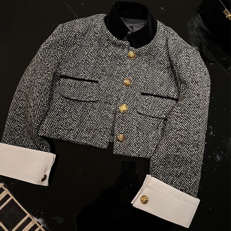 ÁO KHOÁC DẠ TWEED DÁNG CROP