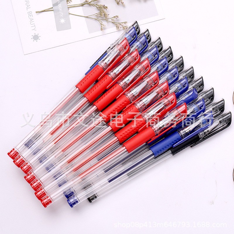 B245 [SET 100 CÁI] Bút bi nước văn phòng mực đều nét chữ đẹp