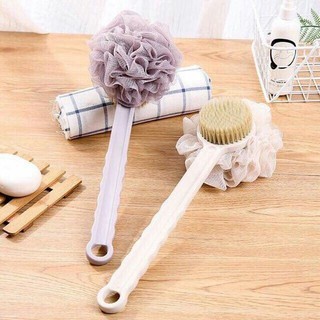 Bàn Chải Kỳ Lưng Kèm Bông Tắm | Cọ Lưng Kèm Bông Tắm