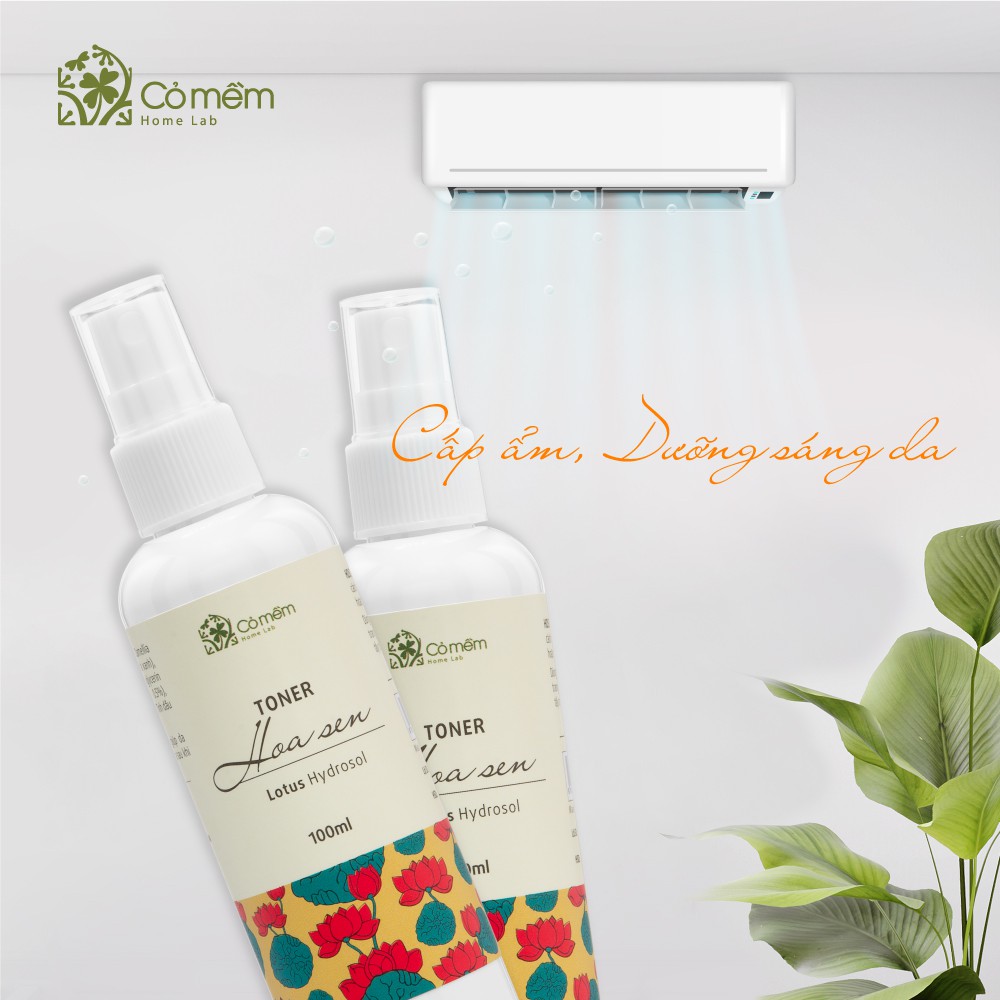 Toner Thiên Nhiên Hoa Sen Giúp Cấp Ẩm Sáng Da Cỏ Mềm 100ml