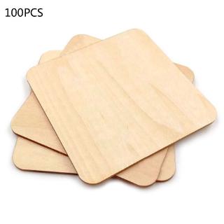 Set 100 miếng gỗ vuông trống dành cho khắc chữ trang trí