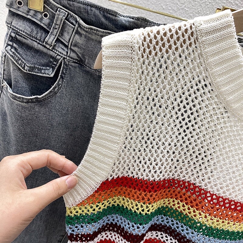 Áo lưới 7 sắc cầu vồng không tay