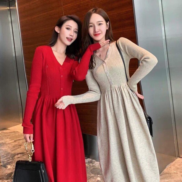 Váy nâu khoá dọc