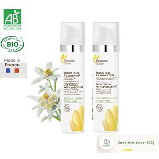 Bộ huyết thanh dưỡng da ngày - đêm hữu cơ fleurance