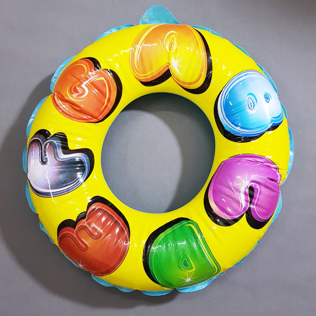 Phao tròn hình 3d ngựa pony bé gái và cá xanh bé trai