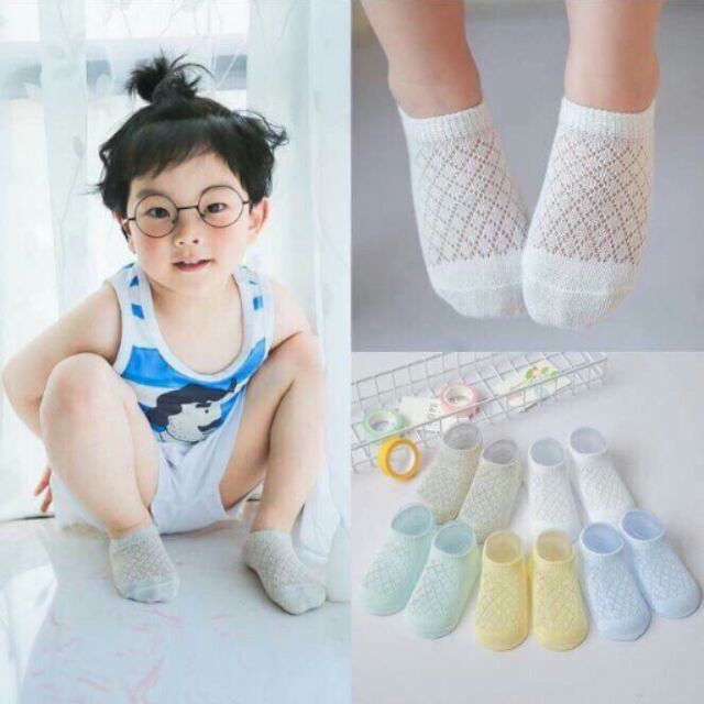 [FREESHIP❤️] SET 5 ĐÔI TẤT LƯỚI HÀN QUỐC CHO BÉ YÊU