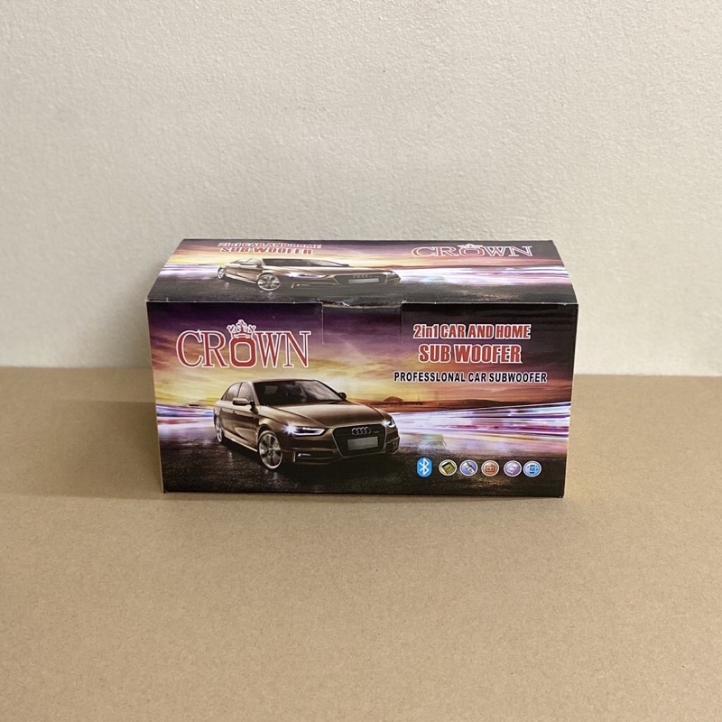 Loa Sub Crown 4 bluetooth dáng tròn công suất 10W dùng chuyển nguồn 220V/ 12 V