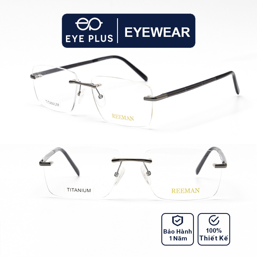 Gọng kính mắt nam nữ thời trang EYE PLUS siêu phẩm hợp kim ip-titanium sang trọng lịch sự Reeman-16069
