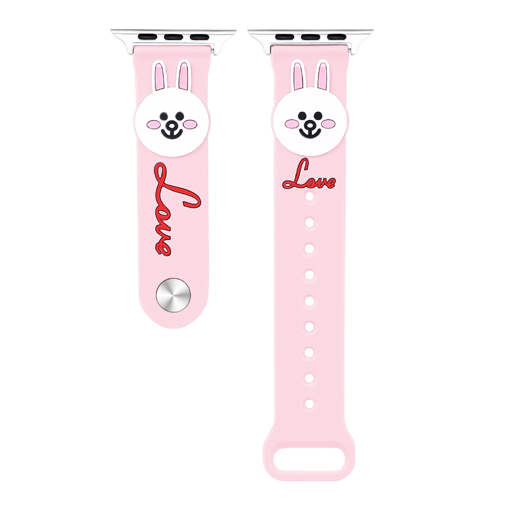 【Apple Watch Strap】Soft Cartoon Silicone Strap for Apple watch Series 6 se 5 4 3 2 1 38mm 40mm 42mm 44mm Cute watch band