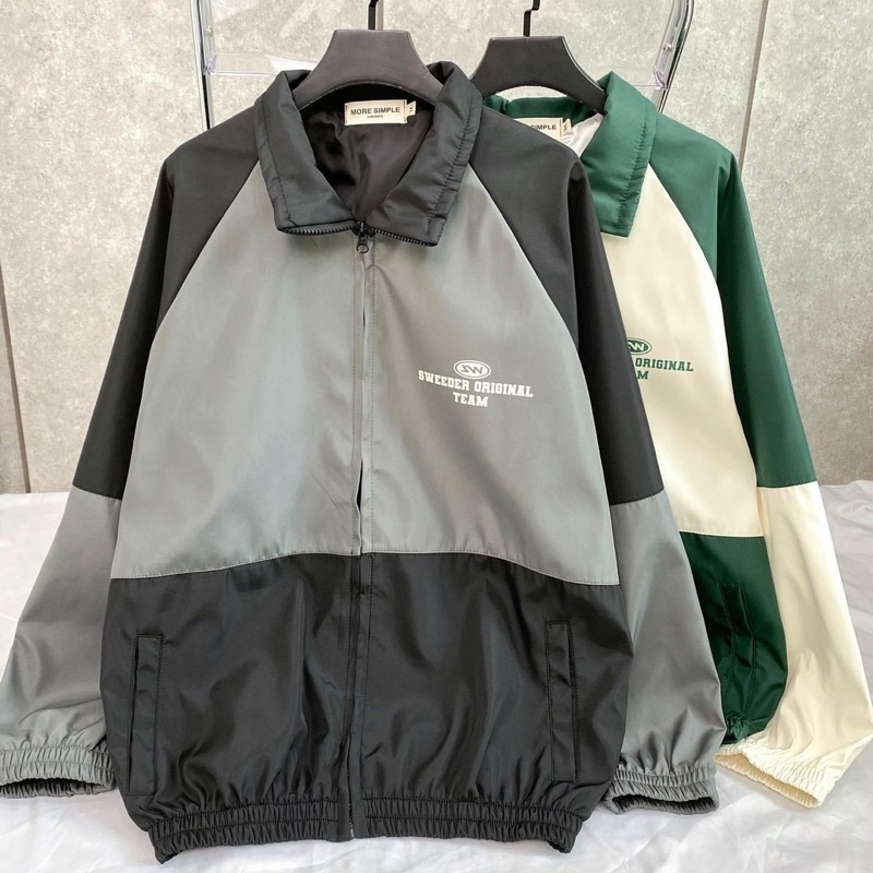 Áo Khoác Jacket  Form Rộng TEA Chất Dù 2 Lớp Phong Cách Ulzzang - 84unisex