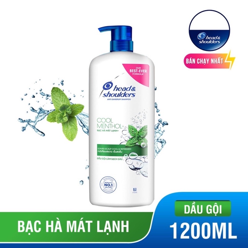 Dầu Gội Head & Shoulders Bạc Hà Mát Lạnh 1200ml