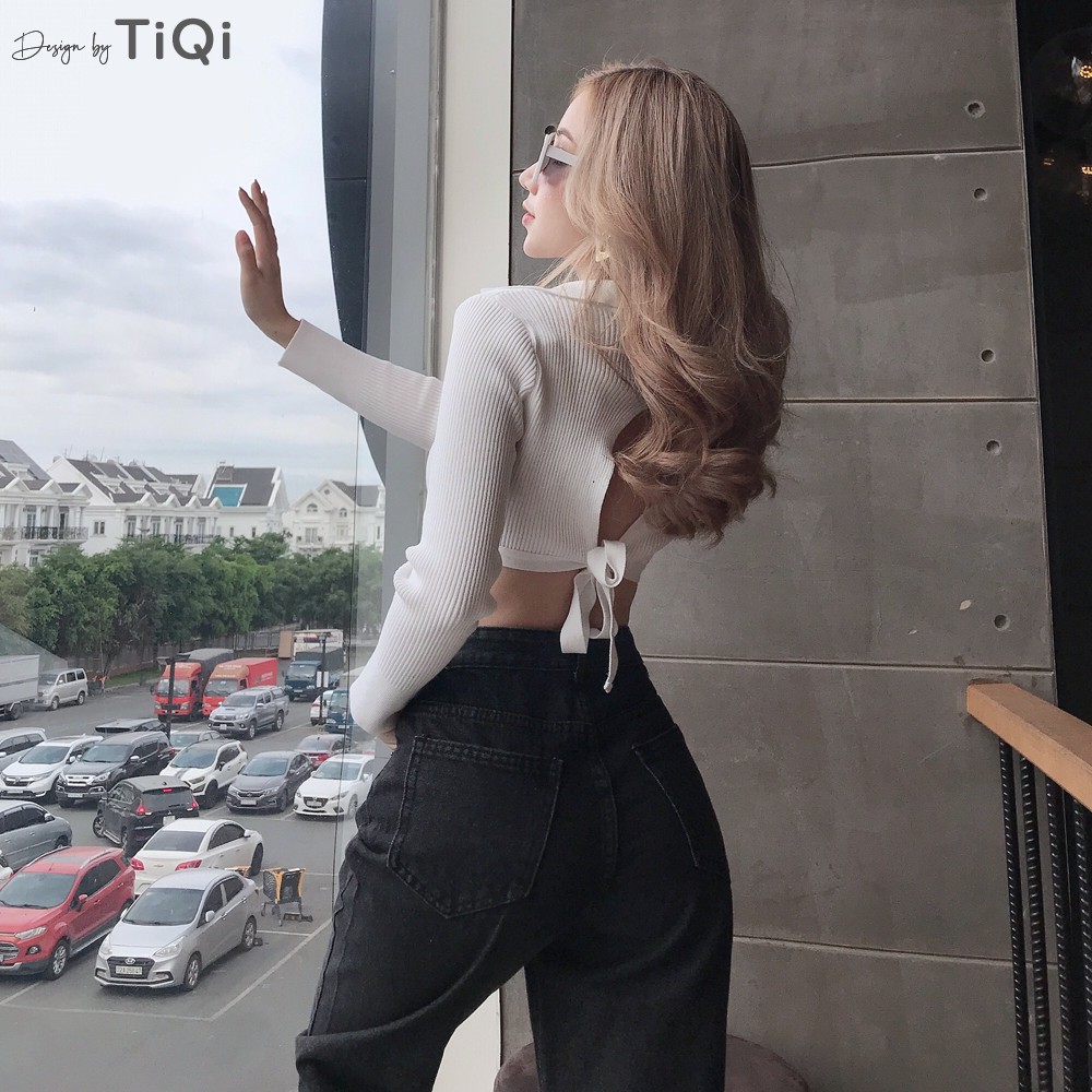 Quần baggy nữ lưng cao màu Đen Xám Xanh TiQi Jeans B1-77 | BigBuy360 - bigbuy360.vn