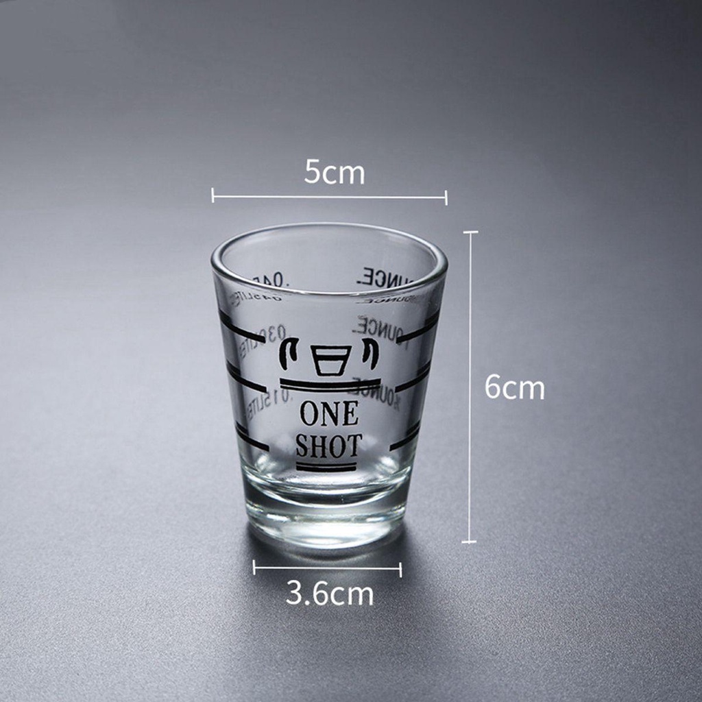 Dụng Cụ Pha Cà Phê Cá 1 jigger espresso Có Cân Chịu Nhiệt Kính