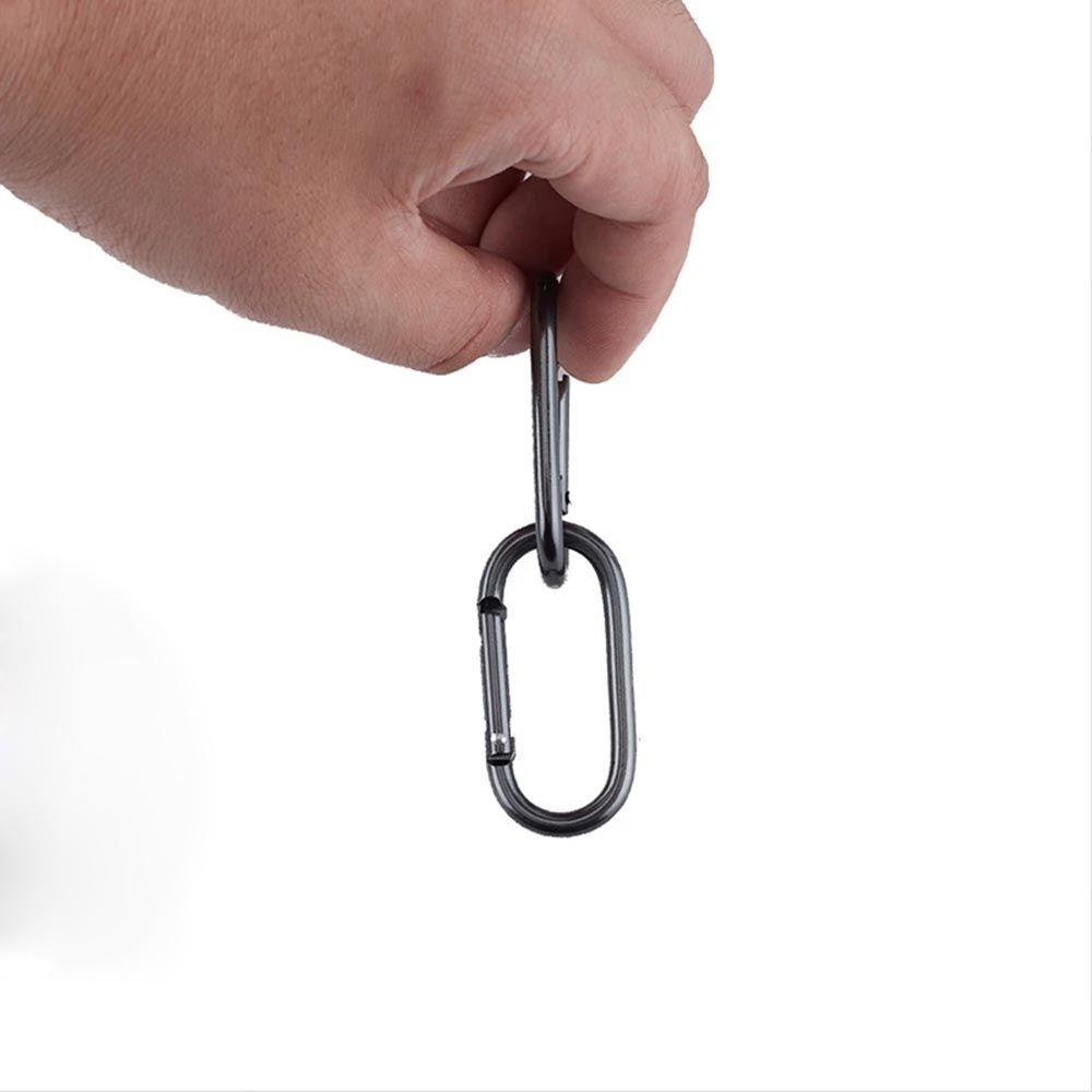 Móc Khóa Carabiner Hình Oval Bằng Kim Loại An Toàn Cho Cắm Trại SHOUKEY