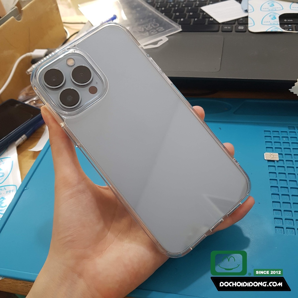 Ốp Lưng IPhone 13 Pro Max Mini Likgus Lưng Cứng Trong Viền Dẻo Trong Chống Sốc
