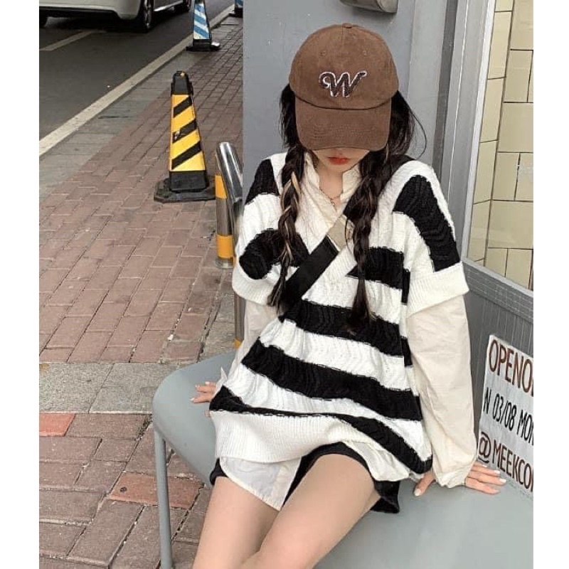 ÁO GILE KẺ NGANG ULAZANG HÀN QUỐC