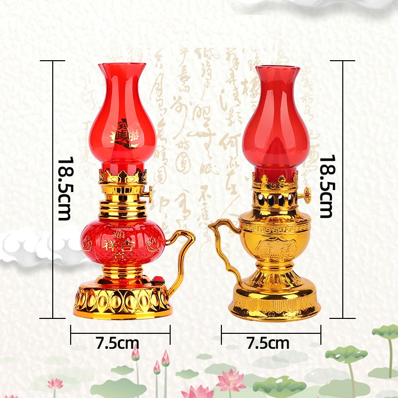đèn dầu thờ cúng - đèn bàn thờ, đèn thờ cúng dùng cả pin và điện - đèn trang trí bàn thờ