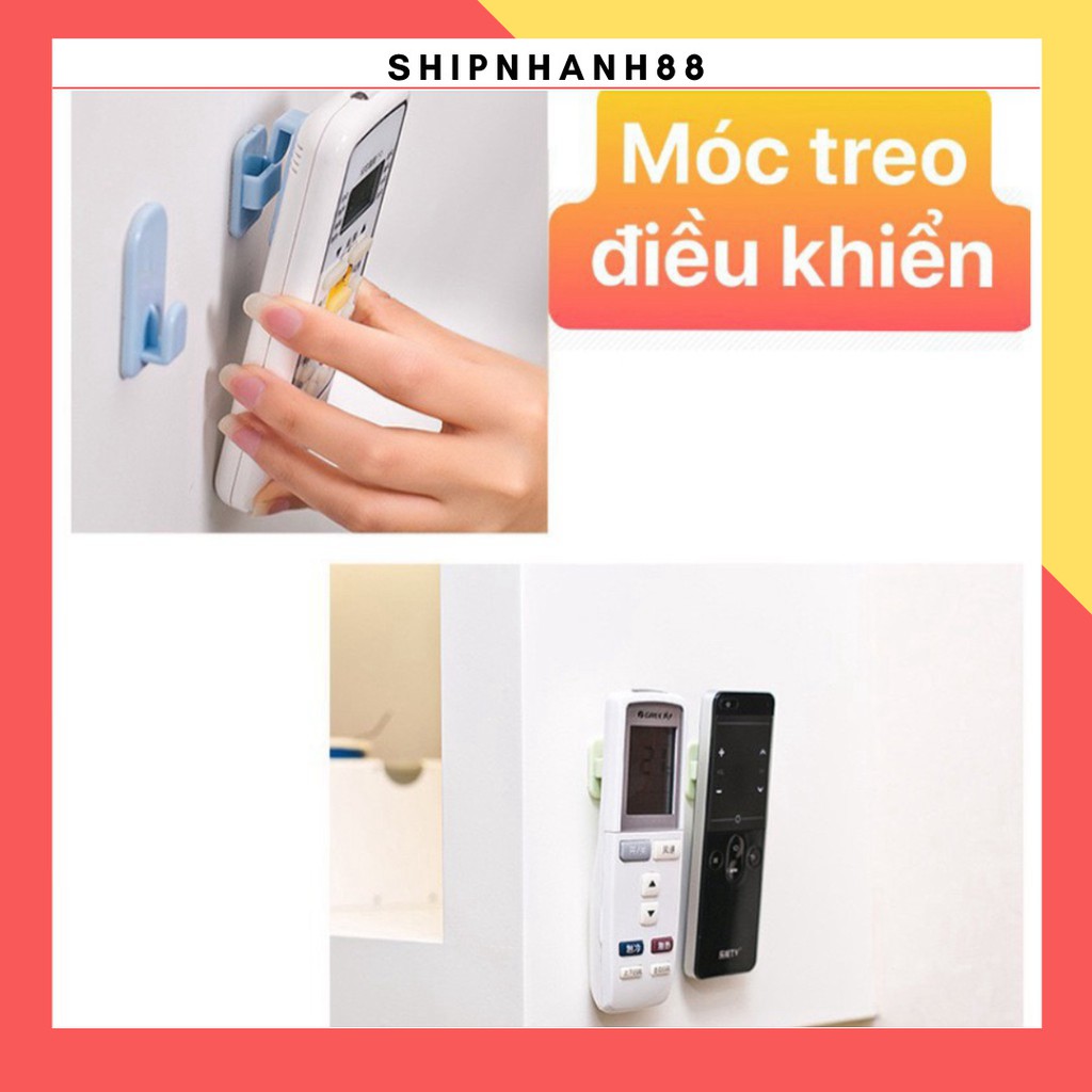 Set 2 móc gắn Remote điều khiển dán tường 88112 SHIPNHANH88