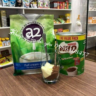 Bộ đôi sữa bột milo úc và sữa A2