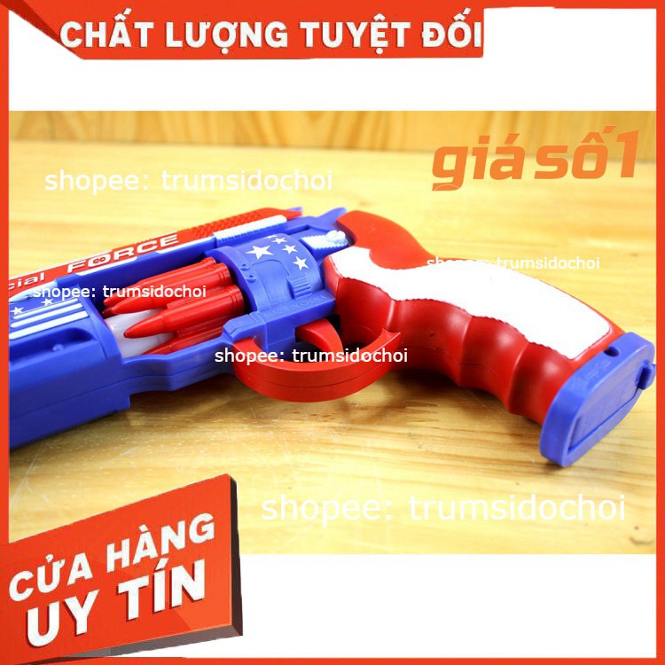 GIÁ SỐC- Súng đồ chơi chạy pin có đèn và nhạc, xoay nòng