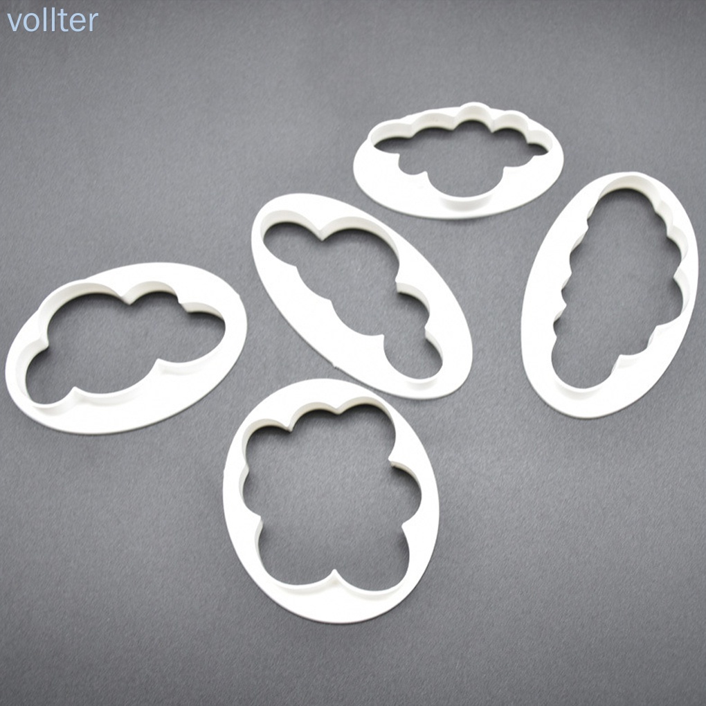 Set 5 khuôn làm bánh bằng silicon họa tiết đám mây