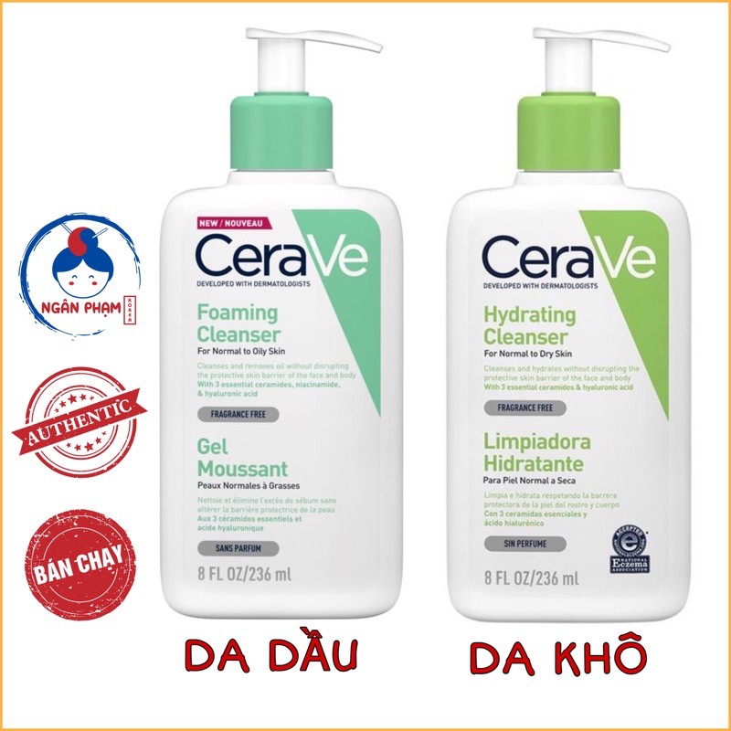 [ Bill Pháp] Sữa rửa mặt Cerave Cleanser