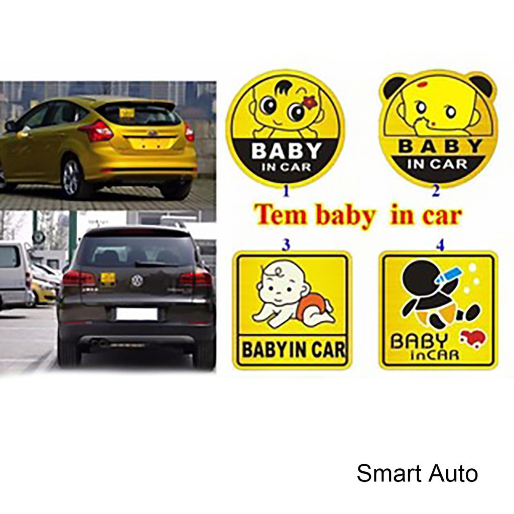 Tem Baby in Car dán đuôi cho xe ô tô, nhiều mẫu đáng yêu để lựa chọn | BigBuy360 - bigbuy360.vn