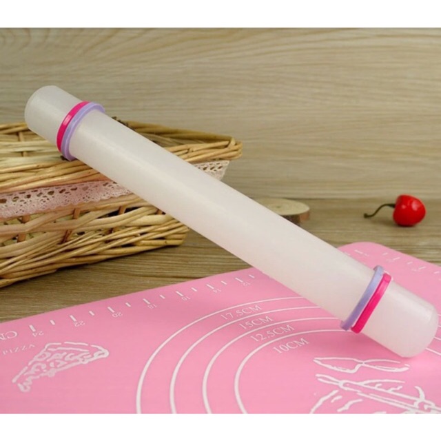 Cây cán lăn bột nhựa đúc 23cm